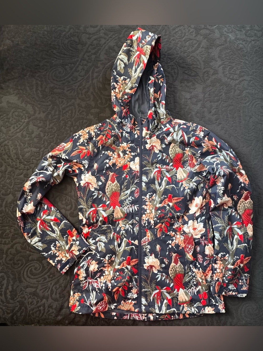Columbia Inner Limits 2 Nocturnal Bird Floral Lightweight Omni-Tech Women Small